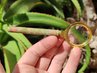 Polished Unakite Magnifying Glasses - Sold Per Item - From South Africa