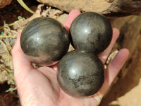 Polished Pharaoh Stone Spheres x 3 From Zimbabwe