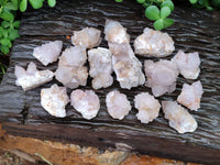 Natural Amethyst Spirit Quartz Clusters x 20 From Boekenhouthoek, South Africa