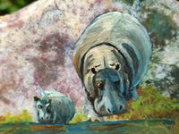 Hand Made Animal Decoupage Stone Slabs x 6 From Southern Africa