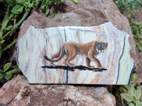 Hand Made Animal Decoupage Stone Slabs x 5 From Southern Africa