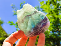 Polished On One Side Watermelon Fluorite x 6 From Uis, Namibia