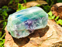 Polished On One Side Watermelon Fluorite x 6 From Uis, Namibia