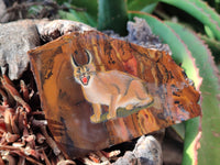 Hand Made Caracal Decoupage Stone Slabs x 8 From Southern Africa