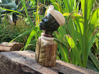 Hand Made African Man Bust Sculpture x 1 From Zimbabwe