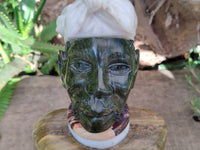 Hand Made African Man Bust Sculpture x 1 From Zimbabwe