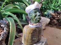 Hand Made African Man Bust Sculpture x 1 From Zimbabwe