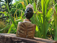 Hand Made African Man Bust Sculpture x 1 From Zimbabwe