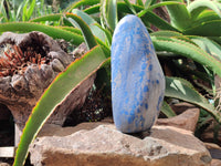 Polished Blue Spinel Spotted Quartz Standing Free Form x 1 From Madagascar