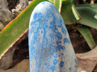 Polished Blue Spinel Spotted Quartz Standing Free Form x 1 From Madagascar