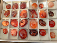 Polished Carnelian Palm Stones x 24 From Madagascar