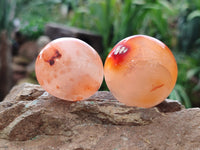 Polished Carnelian Palm Stones x 24 From Madagascar