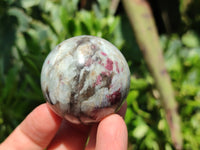 Polished Rubellite Pink Tourmaline Spheres x 4 From Ambatondrazaka, Madagascar