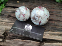 Polished Rubellite Pink Tourmaline Spheres x 4 From Ambatondrazaka, Madagascar