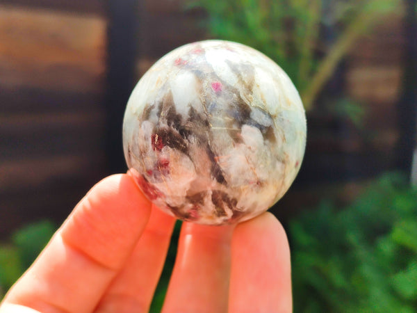 Polished Rubellite Pink Tourmaline Spheres x 4 From Ambatondrazaka, Madagascar