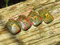 Polished Unakite Pendant with Hand Painted Kudu - Sold Per Item - From South Africa