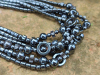 Polished Hematite Mixed Bead Choker - Sold Per Item - From Southern Africa