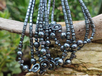 Polished Hematite Mixed Bead Choker - Sold Per Item - From Southern Africa