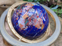 Polished Mixed Gemstone World Globe x 1 From China