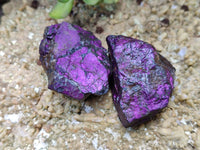 Natural Metallic Purpurite Cobbed Specimens x 12 From Erongo, Namibia