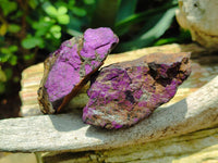 Natural Metallic Purpurite Cobbed Specimens x 12 From Erongo, Namibia