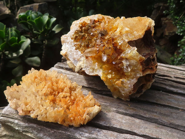 Natural Limonite Quartz Geodes x 2 From Solwezi, Zambia