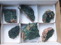 Natural Botryoidal Malachite Specimens x 6 From Congo