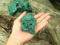 Natural Silky Malachite Specimens x 2 From Kasompe, Congo