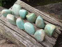 Polished Amazonite Standing Free Forms x 10 From Madagascar