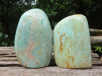 Polished Amazonite Standing Free Forms x 10 From Madagascar