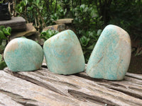 Polished Amazonite Standing Free Forms x 10 From Madagascar