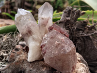 Natural Red Hematoid Quartz Clusters x 12 From Karoi, Zimbabwe