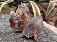 Natural Red Hematoid Quartz Clusters x 12 From Karoi, Zimbabwe