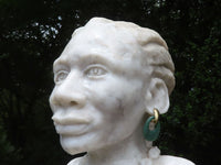 Hand Made Traditional African Woman Bust Sculpture x 1 From Zimbabwe