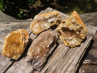 Natural Limonite Quartz Clusters x 4 From Solwezi, Zambia