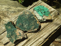 Natural Botryoidal Malachite Specimens x 3 From Congo