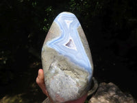 Polished Blue Lace Agate Standing Free Form x 1 From Malawi