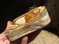 Polished Picture Stone Jasper Ashtrays x 2 From Namibia