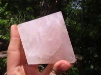 Polished Rose Quartz Pyramids x 3 From Madagascar