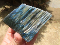 Polished On One Side Labradorite x 6 From Madagascar