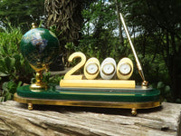 Polished Gemstone World Globe Desk Set x 1 From China