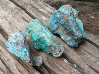 Natural Shattuckite with Chrysocolla & Malachite x 9 from Kaokoveld, Namibia