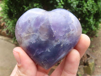 Polished Lepidolite Gemstone Hearts x 12 From Madagascar