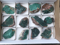 Natural Botryoidal Malachite Specimens x 12 From Congo