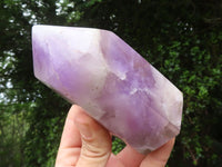 Polished Chevron Amethyst Points x 2 From Madagascar