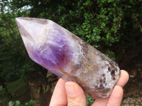 Polished Chevron Amethyst Points x 2 From Madagascar