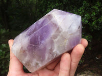 Polished Chevron Amethyst Points x 2 From Madagascar