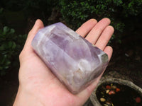 Polished Chevron Amethyst Points x 2 From Madagascar