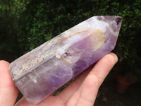 Polished Chevron Amethyst Points x 2 From Madagascar