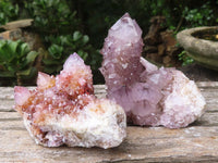 Natural Amethyst Spirit Quartz Clusters x 7 From Boekenhouthoek, South Africa